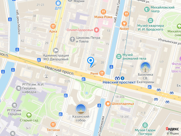 ФК Открытие по адресу Невский просп., д. 26 на карте
