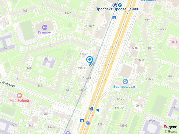 Хоум Кредит Банк по адресу просп. Энгельса, д. 136 на карте