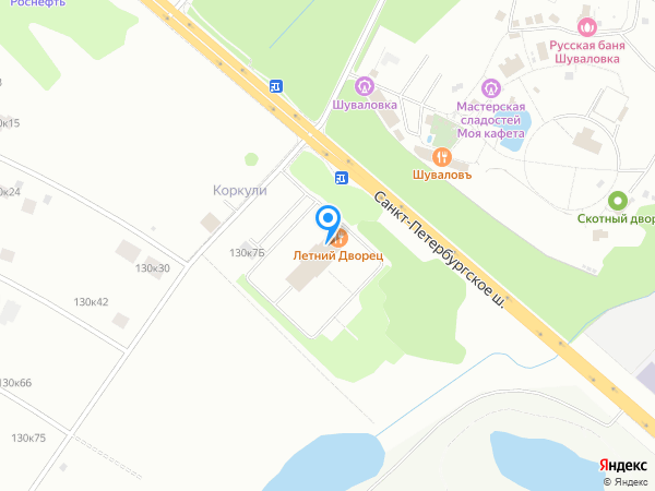 Летний дворец на карте