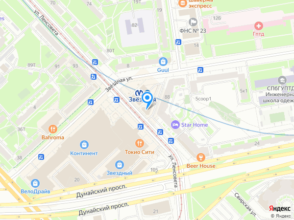 Воронеж по адресу ул. Ленсовета, д. 86а на карте