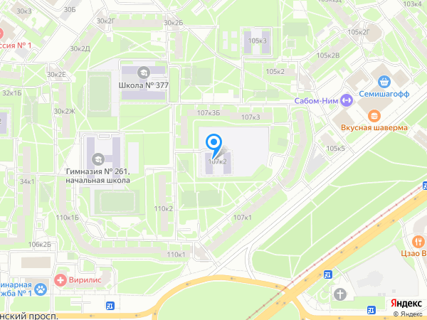 Детский сад 56, Кировский район на карте