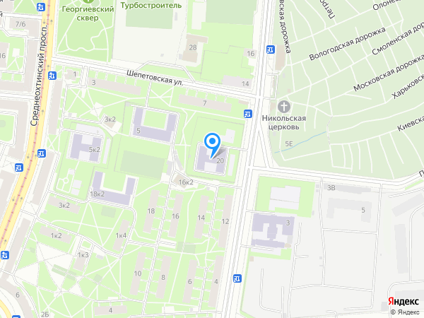 Детский сад 22, Красногвардейский район на карте