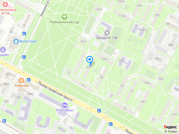 Центр большого тенниса СПб на карте