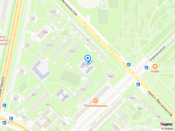 Детский сад 11, Красногвардейский район на карте