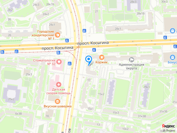 Балтийский Банк по адресу просп. Наставников, д. 19 на карте