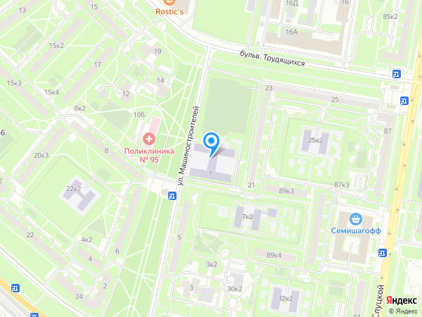 Детский сад 50, Колпинский район на карте