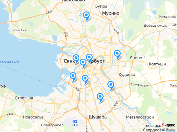 Банк Уралсиб на карте