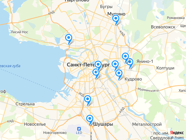 Авангард на карте