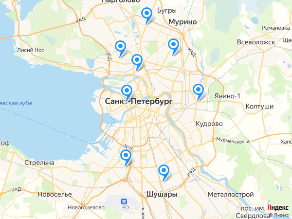 Русский Стандарт на карте