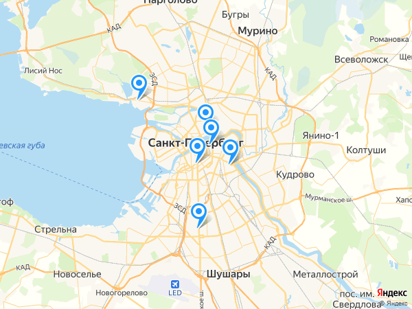 Глобэкс на карте