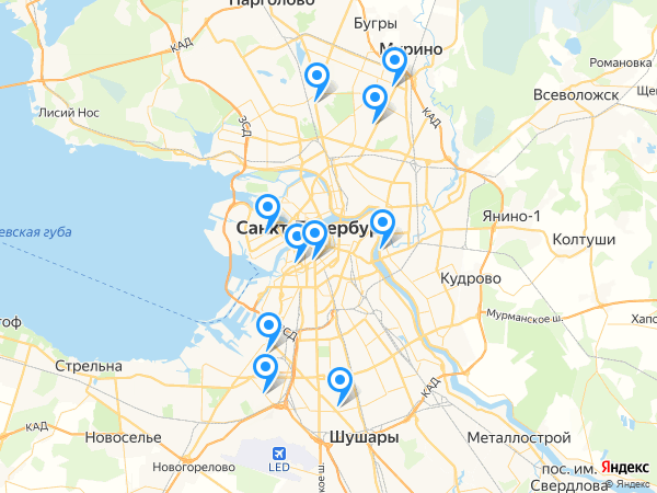Банк «Санкт-Петербург» на карте